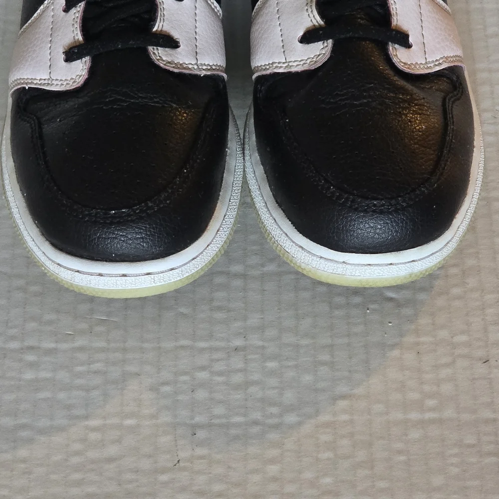 Nike Air Jordan 1 Mid GS Glow In The Dark Black Pink Volt Sneakers Size 7Y